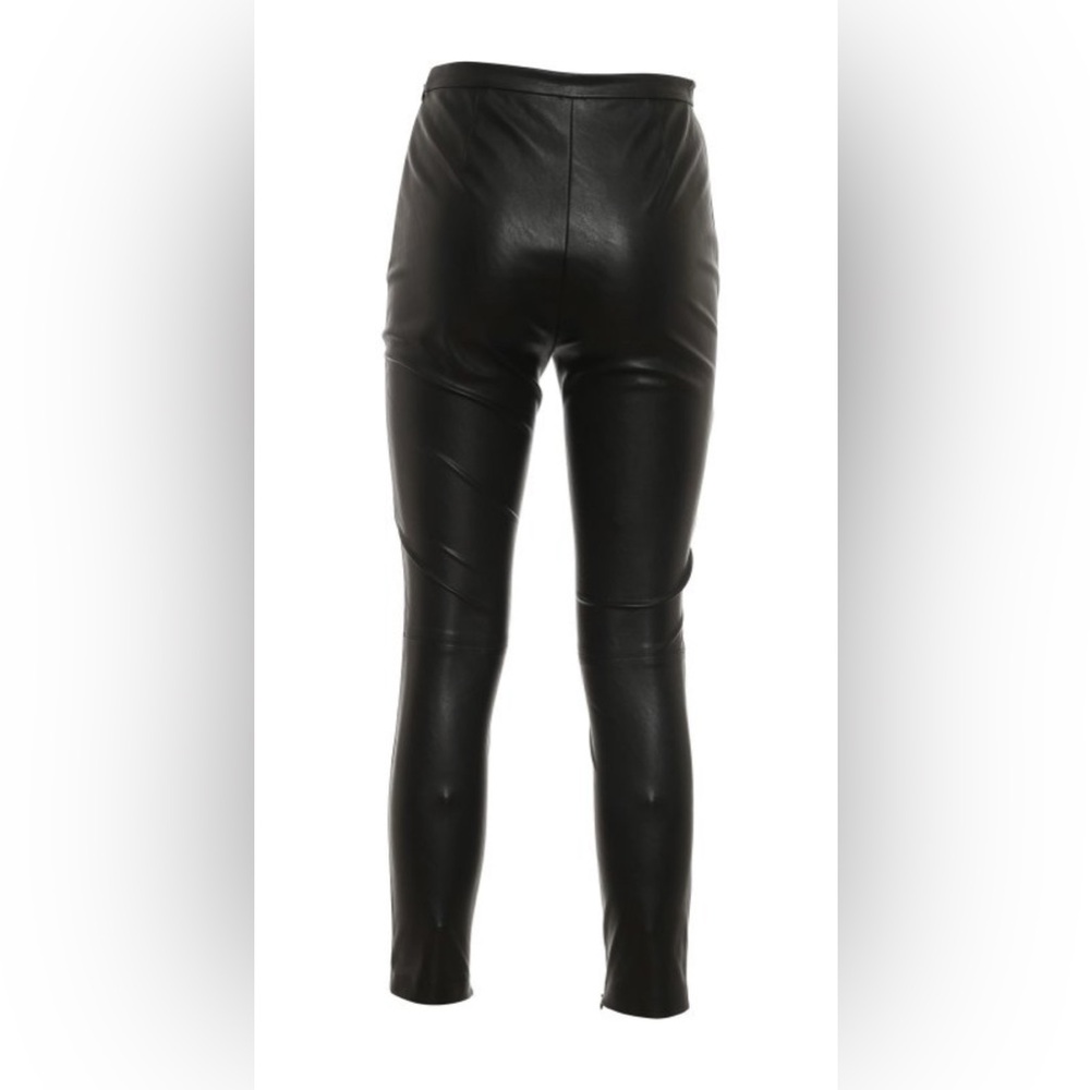 PINKO RYNEK FAUX LEATHER LEGGINGS NWT BLACK SIZE 44IT / US 8